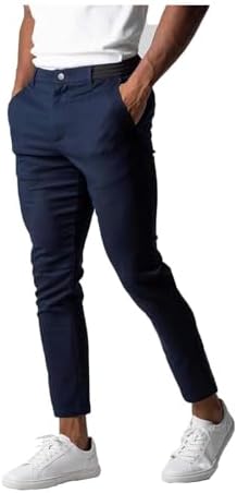 AboveSun Bizgent - Pantalones Bizgent Active Chinos para hombre, pantalones Active Chinos, pantalones elásticos ajustados para hombre