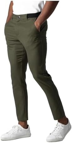 AboveSun Bizgent - Pantalones Bizgent Active Chinos para hombre, pantalones Active Chinos, pantalones elásticos ajustados para hombre