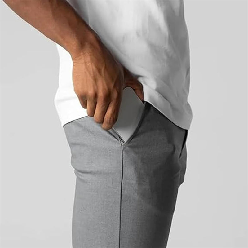 AboveSun Bizgent - Pantalones Bizgent Active Chinos para hombre, pantalones Active Chinos, pantalones elásticos ajustados para hombre