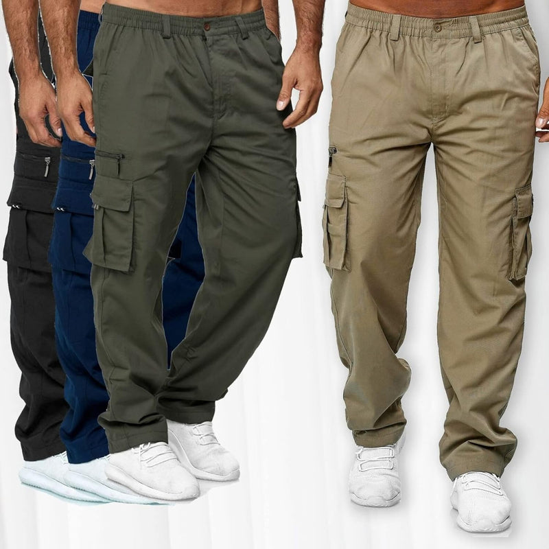 GTHTTT Pantalones Cargo Rectos para Hombre, 6 Bolsillos, Secado Rápido, Tiro Medio, Algodón/Spandex, Ideal para Jogging, Montañismo, Escalada, Senderismo