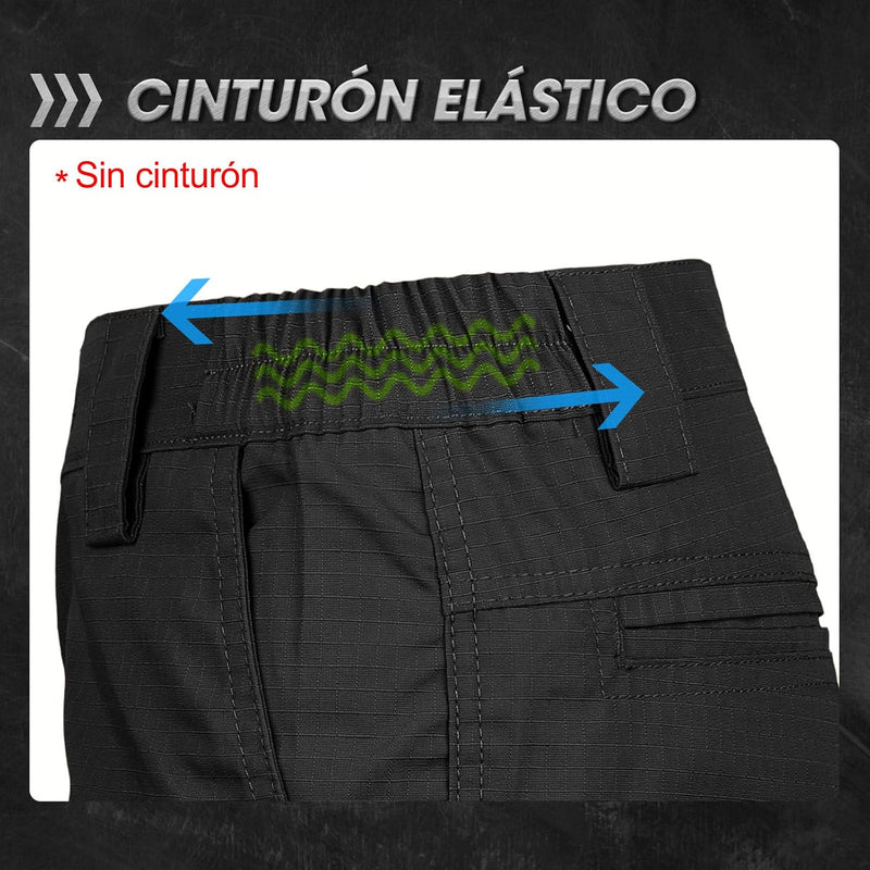 [COMPRA 1 y LLEVA 3 + REGALO] Pantalones INDESTRUCTIBLES TACTICOS,Cargo, Elástico, Múltiples Bolsillos, Militar