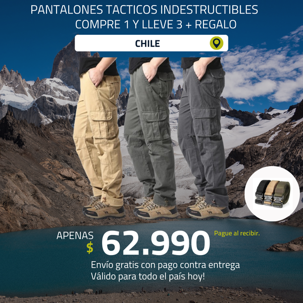 [COMPRA 1 y LLEVA 3 + REGALO] Pantalones INDESTRUCTIBLES TACTICOS,Cargo, Elástico, Múltiples Bolsillos, Militar